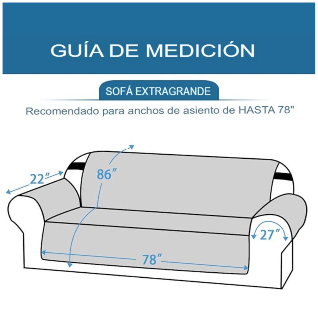 Cubre Sofá Acolchado 3 Plazas – Reversible, Suave y Lavable | ¡Envío Gratis!