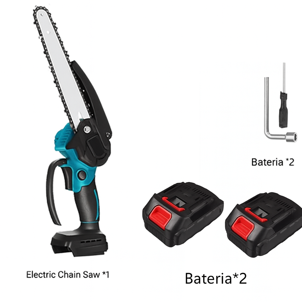 🌳 Motosierra Eléctrica Recargable 8 Pulgadas 🌿 – Ligera, Segura y Eficiente