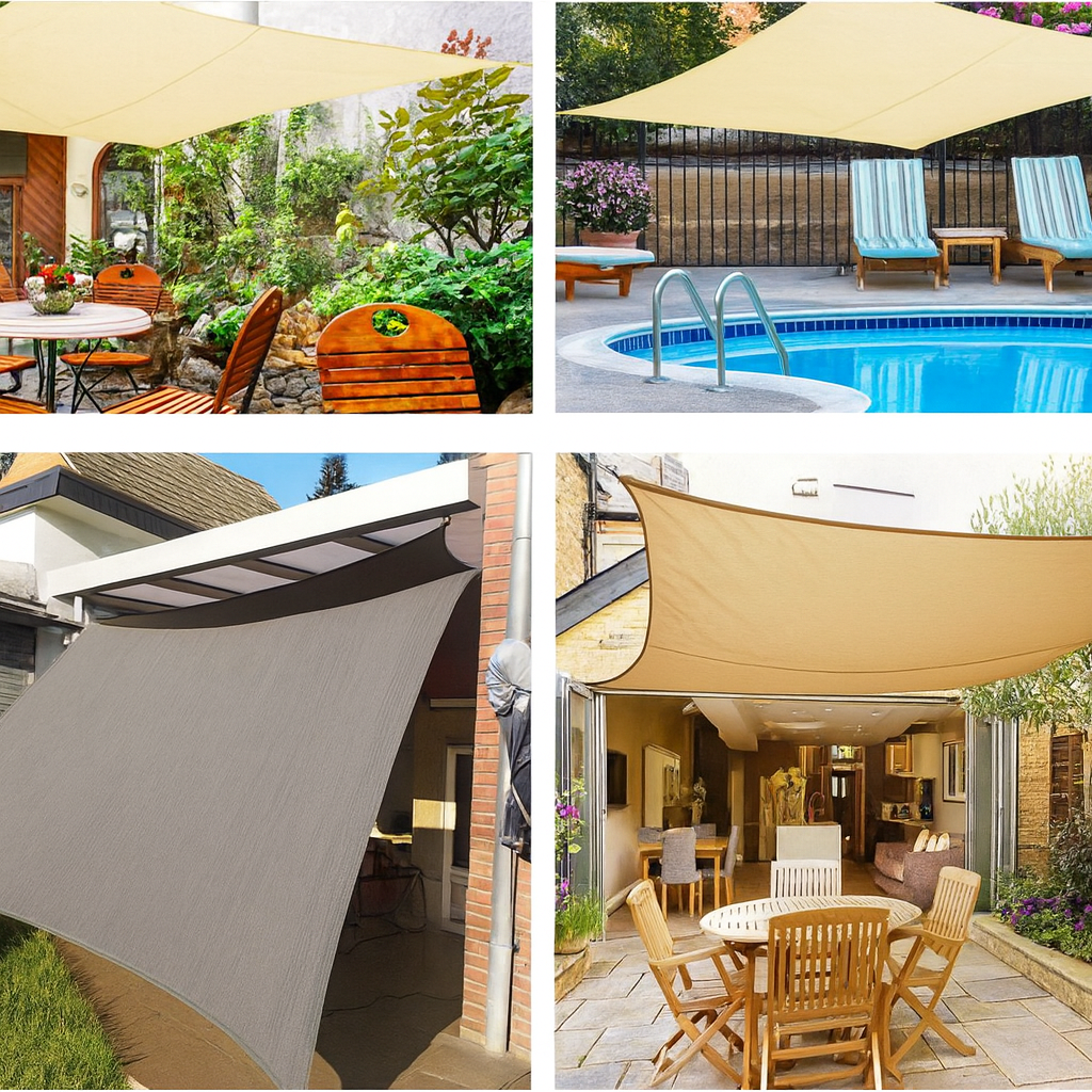 🌴 Toldo Vela Cuadrado 5x5m – ¡Sombra, Estilo y Frescura para tu Espacio Exterior!